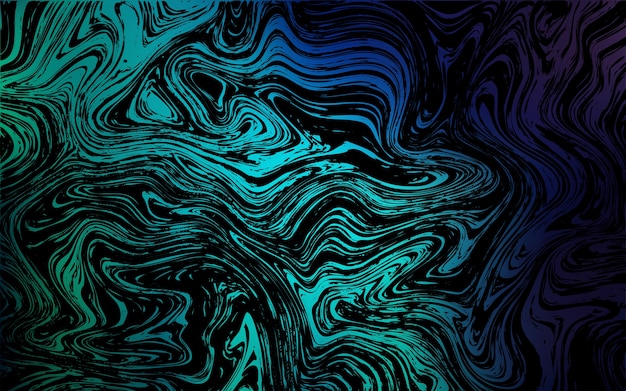 Fondo de vector verde azul oscuro con formas de burbuja