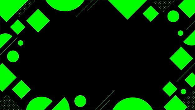 Fondo de vector verde negro círculo geométrico abstracto