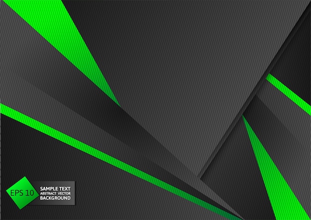 Fondo de vector verde y negro geométrico abstracto