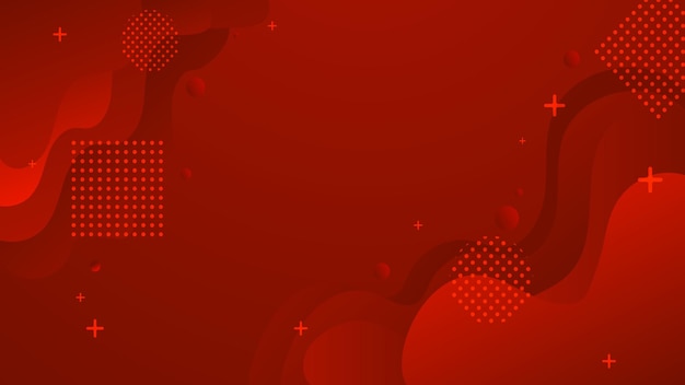 Fondo de vectores geométricos abstractos rojos para la diapositiva de fondo