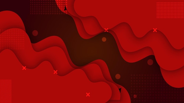Fondo de vectores geométricos abstractos rojos para la diapositiva de fondo