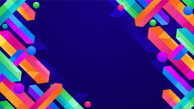 Fondo de vectores geométricos de gradiente de colores