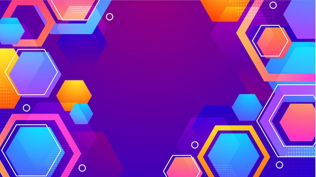 Fondo de vectores geométricos de gradiente de colores