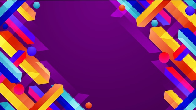 Fondo de vectores geométricos de gradiente de colores