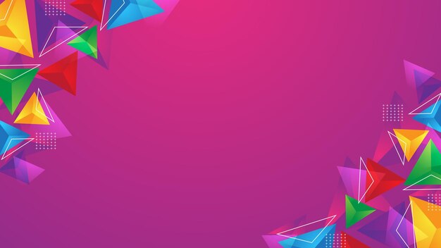 Fondo de vectores geométricos de gradiente de colores