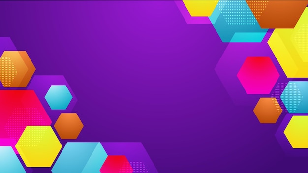 Fondo de vectores geométricos de gradiente de colores