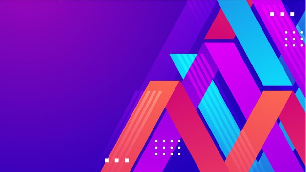 Fondo de vectores geométricos de gradiente de colores