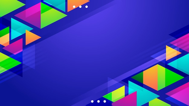Fondo de vectores geométricos de gradiente de colores