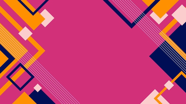 Fondo de vectores geométricos planos coloridos para la diapositiva de fondo
