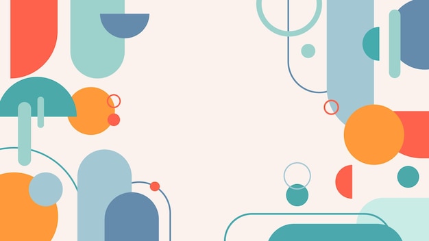 Fondo de vectores geométricos planos coloridos para la diapositiva de fondo