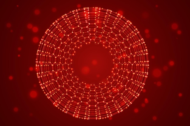 Fondo vectorial 3d. ola de puntos. baile geométrico