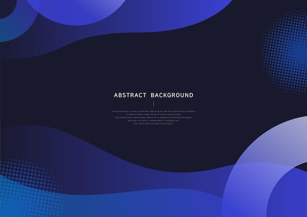 Fondo vectorial abstracto de las curvas azules oscuras