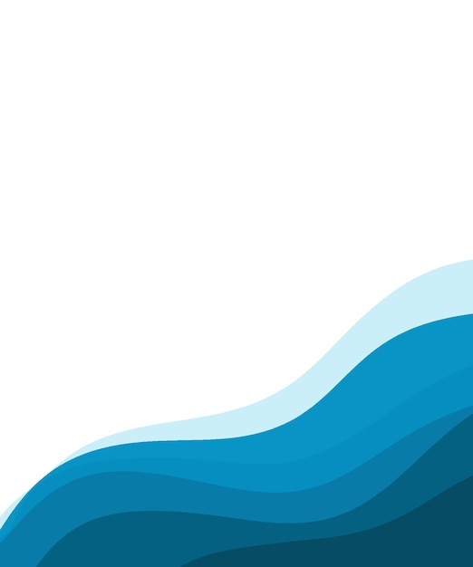 Fondo vectorial abstracto con líneas de ondas y transiciones suaves de color azul esmeralda y blanco
