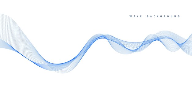 Fondo vectorial abstracto con líneas onduladas azules