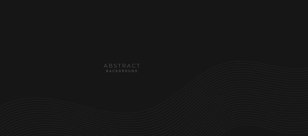 Fondo vectorial abstracto con líneas onduladas negras