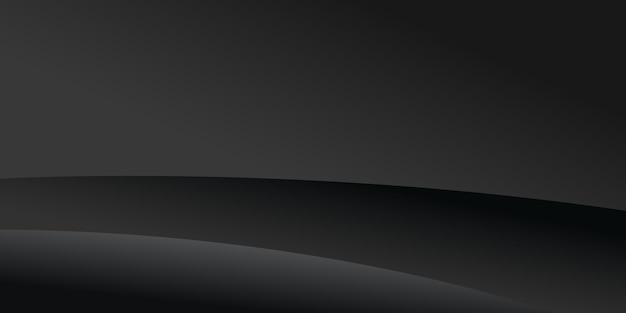 Fondo vectorial abstracto negro con curva dinámica y espacio de copia
