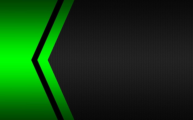 Fondo vectorial abstracto negro y verde con patrón poligonal Plantilla para su banner y presentación Ilustración de diseño vectorial moderna