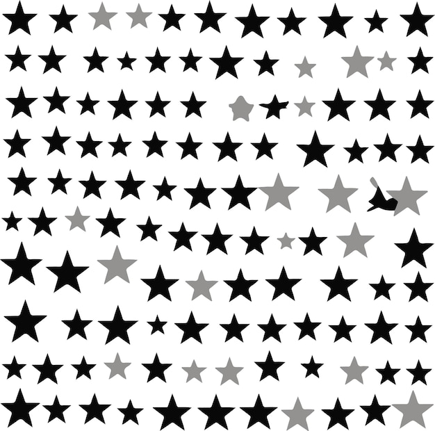 Fondo vectorial abstracto de patrón de estrella negra sin costuras para impresión web y diseño gráfico