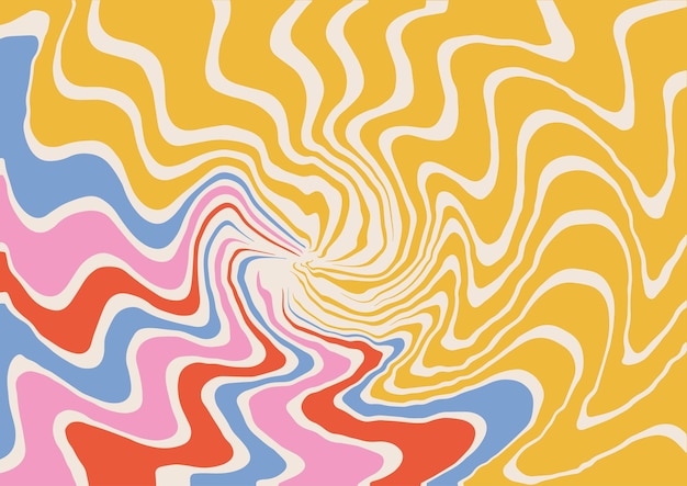 Fondo vectorial abstracto con textura ebru veteada trippy como en la estética del diseño retro del