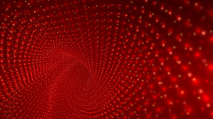 Vector fondo vectorial abstracto, túnel infinito brillante de segmentos brillantes.