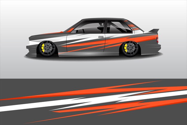 Fondo vectorial para adhesivas de automóviles domésticos envoltura de automóviles de camper