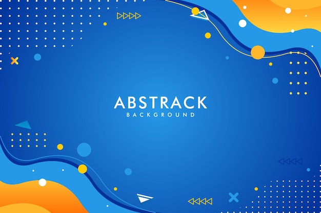 Fondo vectorial amarillo y azul sobre fondo blanco Ilustración de diseño moderno Premium