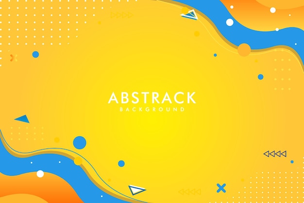 Fondo vectorial amarillo y azul sobre fondo blanco Ilustración de diseño moderno Premium