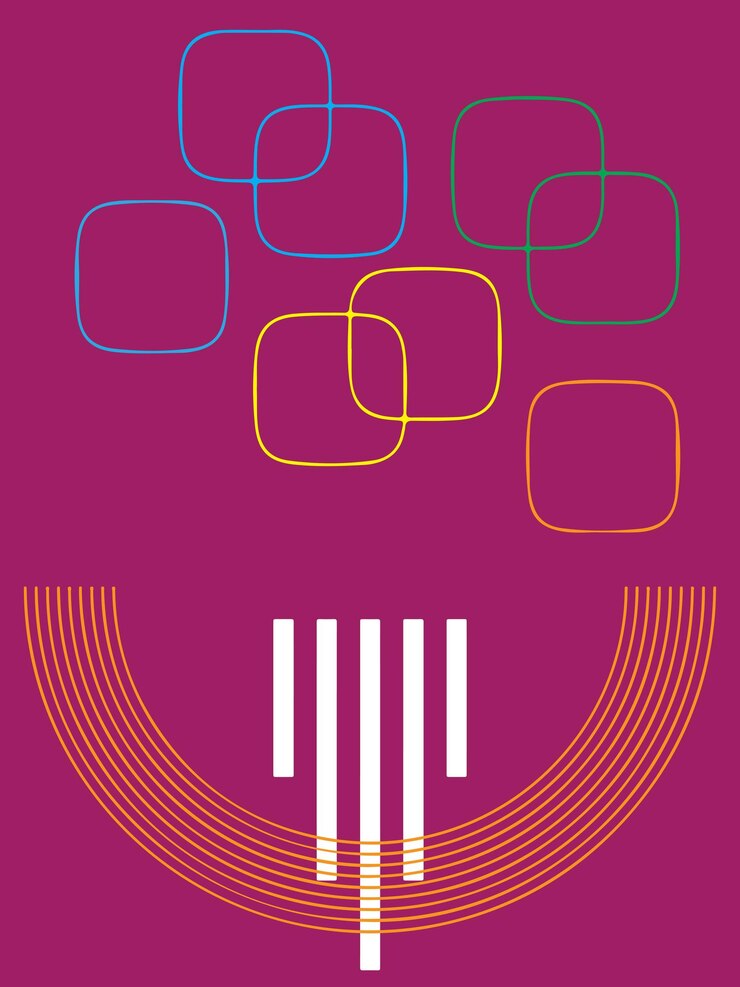 Vector fondo vectorial artístico con formas mínimas