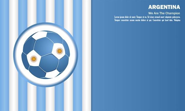 fondo vectorial bandera argentina ilustración vectorial y texto, combinación de colores perfecta