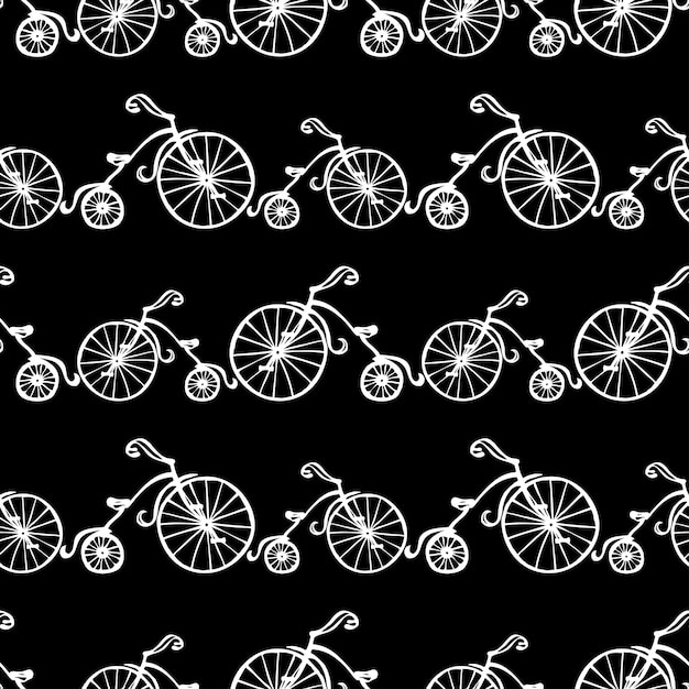 Vector fondo vectorial de las bicicletas antiguas