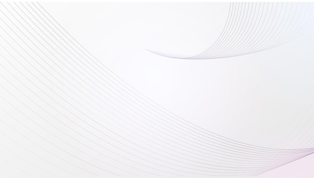 Fondo vectorial blanco con líneas onduladas delgadas