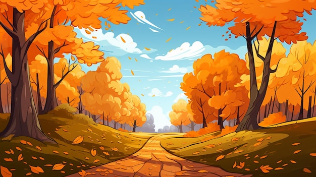 Fondo vectorial de clipart de otoño