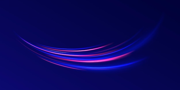 Fondo vectorial de conexión de líneas de velocidad horizontales Tecnología de movimiento dinámico futurista