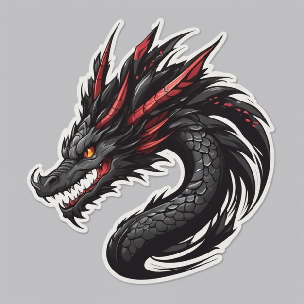 El fondo vectorial del dibujo animado del tatuaje del dragón