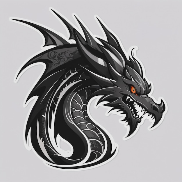 El fondo vectorial del dibujo animado del tatuaje del dragón