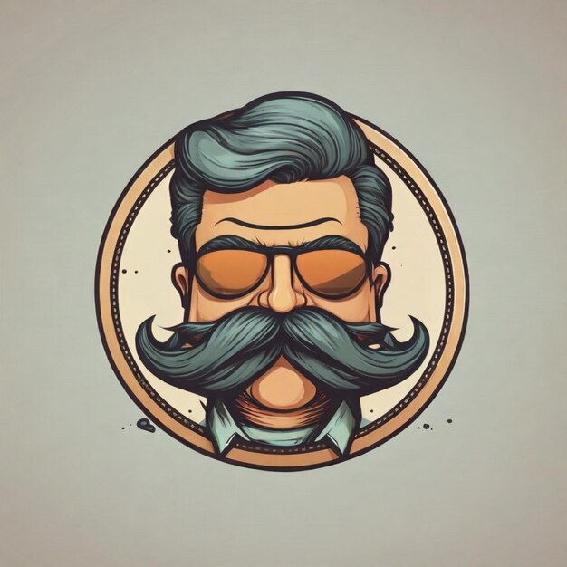 Fondo vectorial de dibujos animados de bigote