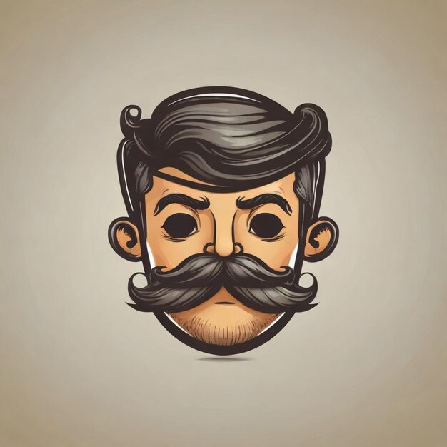 Vector fondo vectorial de dibujos animados de bigote