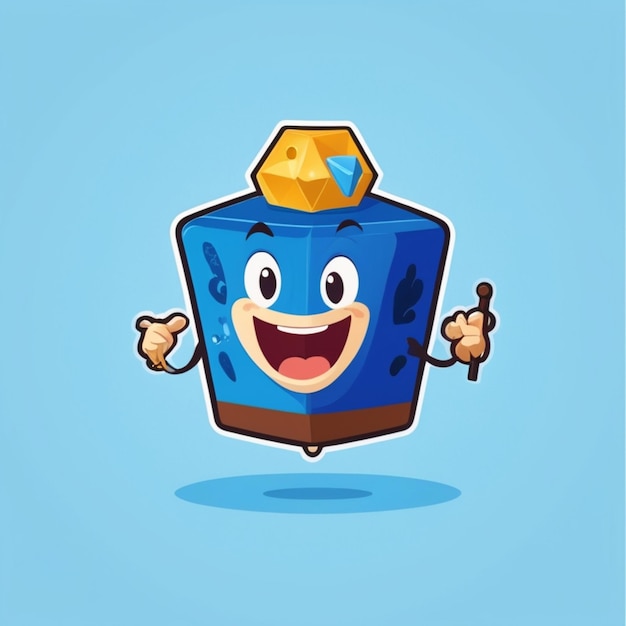 Vector fondo vectorial de dibujos animados de dreidel