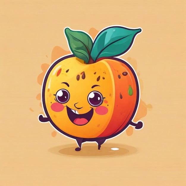 Fondo vectorial de dibujos animados de frutas