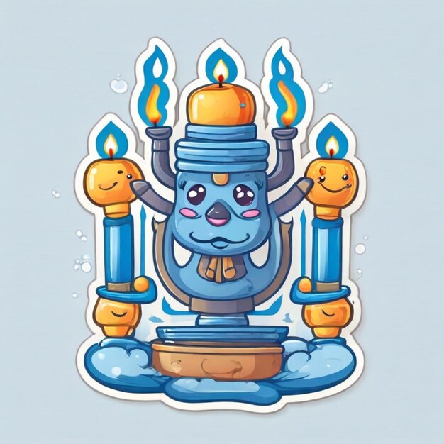 Vector fondo vectorial de dibujos animados de hanukkah