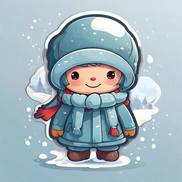 Fondo vectorial de dibujos animados de invierno