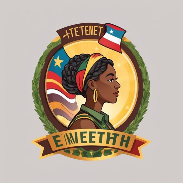 Vector fondo vectorial de dibujos animados de juneteenth