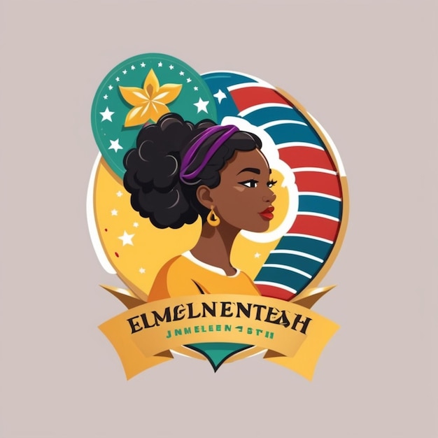 Vector fondo vectorial de dibujos animados de juneteenth