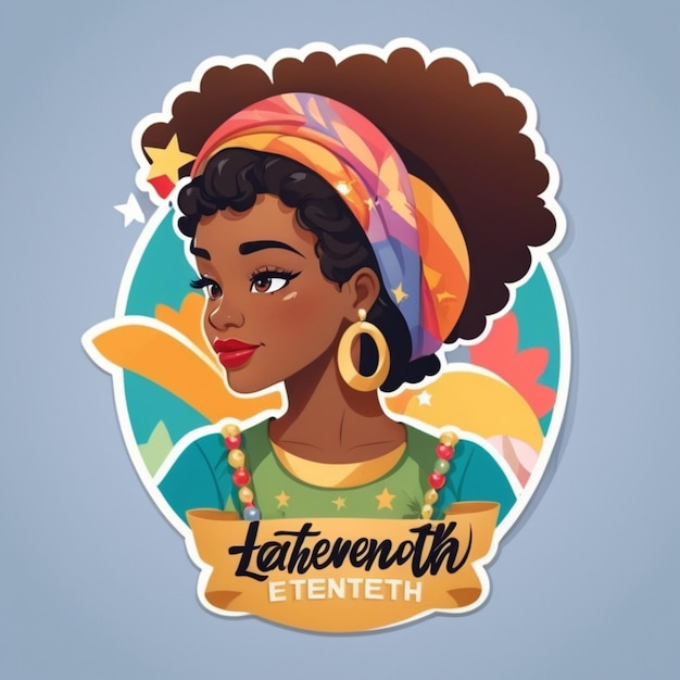 Vector fondo vectorial de dibujos animados de juneteenth