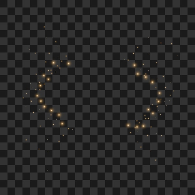 Fondo vectorial con diseño de chispas doradas