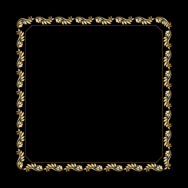 Fondo vectorial elegante con un borde dorado decorativo