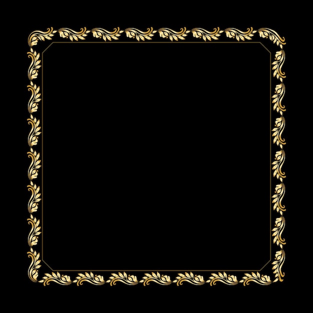 Fondo vectorial elegante con un borde dorado decorativo