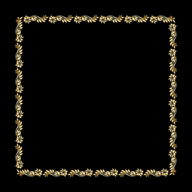 Fondo vectorial elegante con un borde dorado decorativo