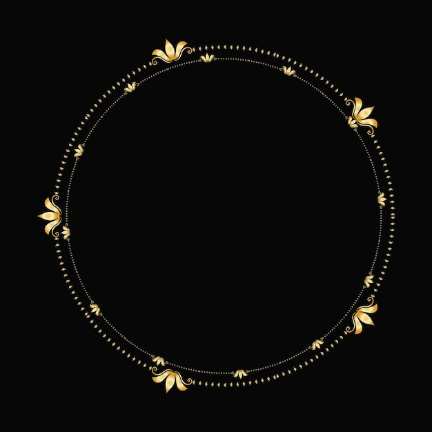 Fondo vectorial elegante con un marco dorado decorativo
