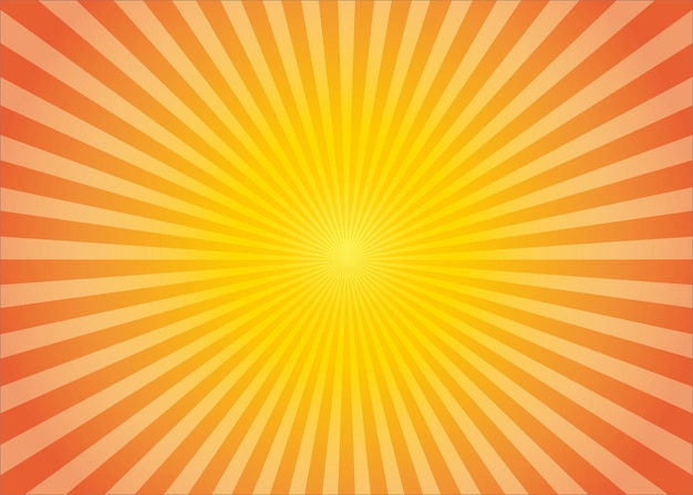 Fondo vectorial de estallido solar amarillo